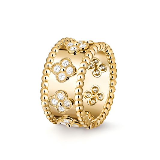 VCA Perlée clovers ring, small model