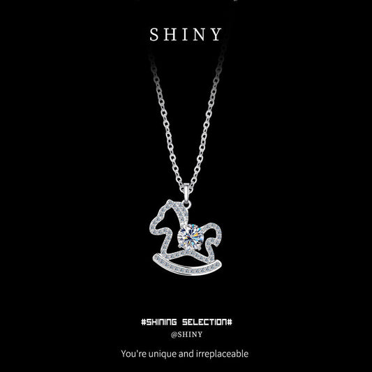 Pony Moissanite Necklace