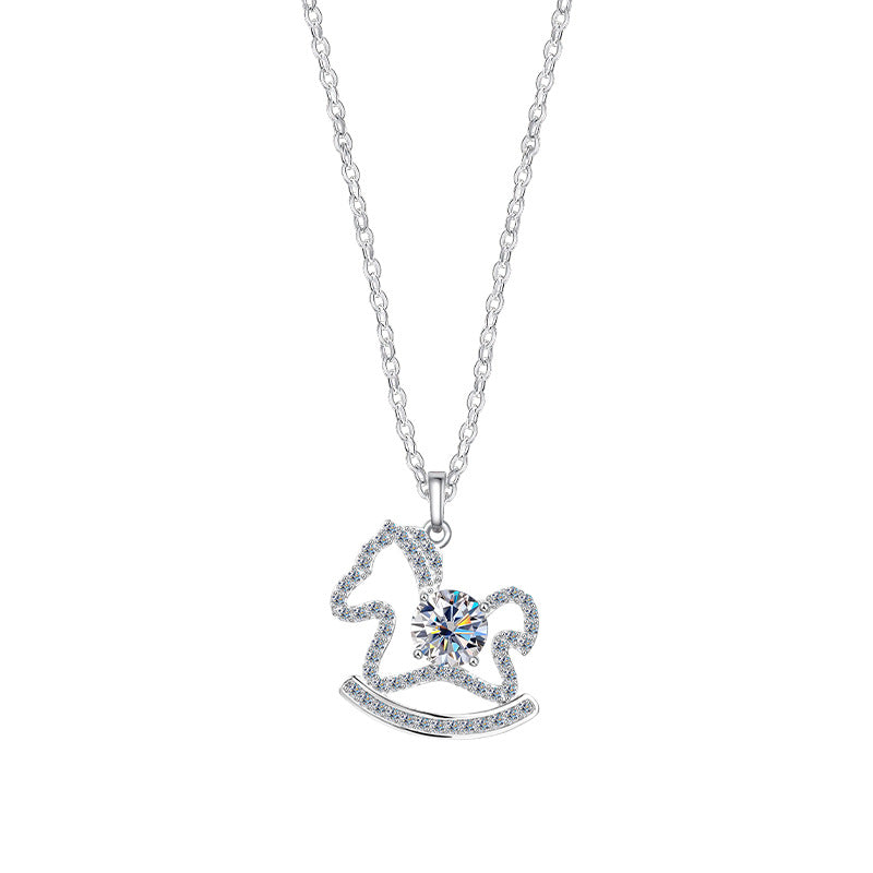 Pony Moissanite Necklace