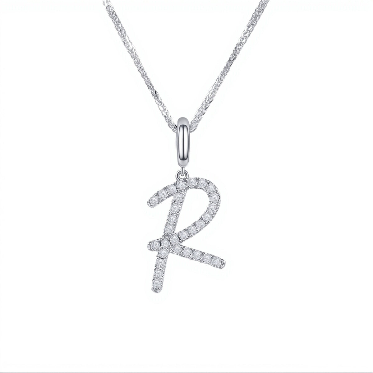 Initial Moissanite Necklace