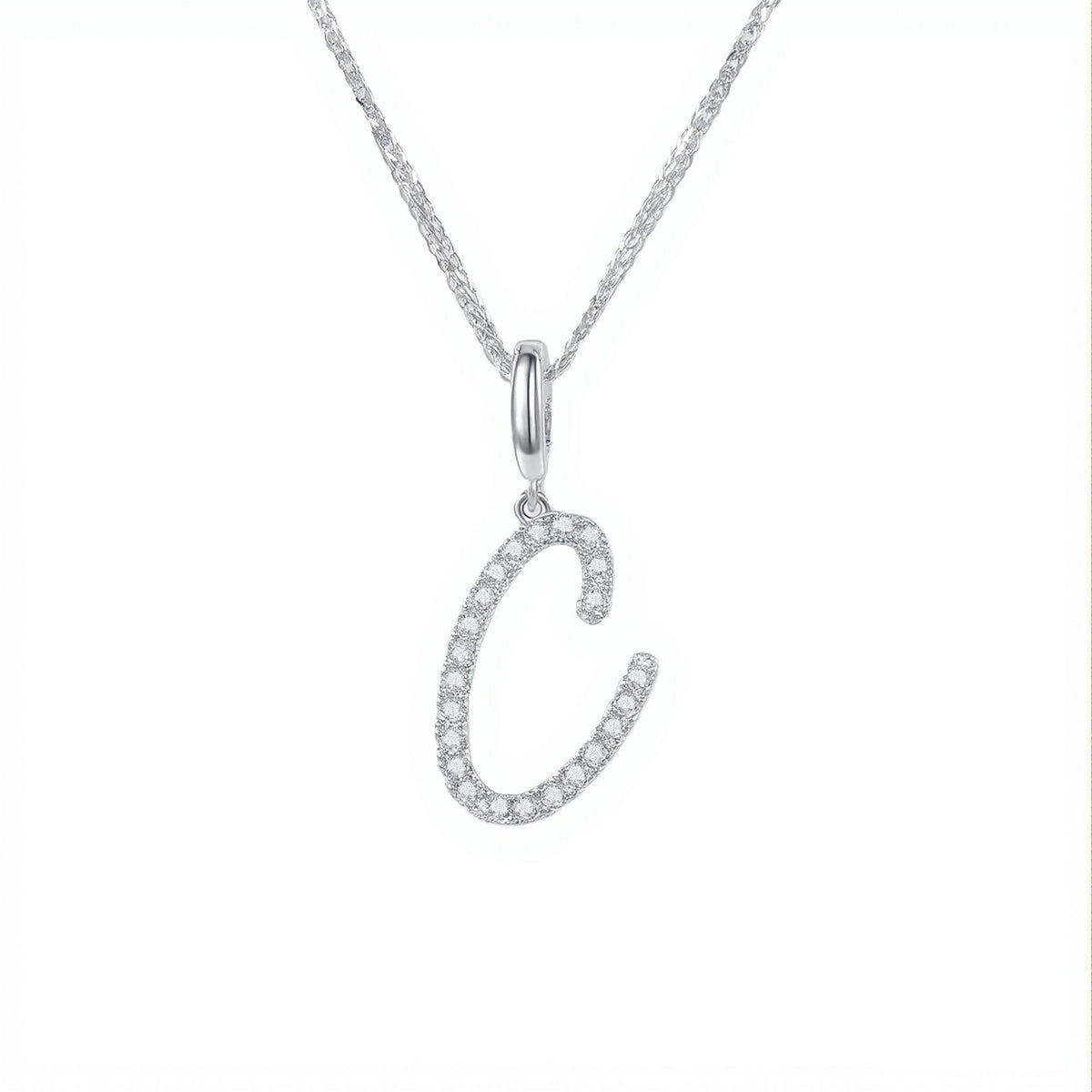 Initial Moissanite Necklace