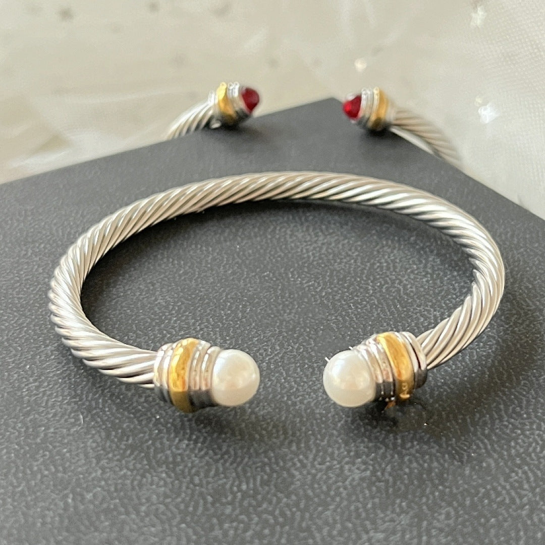 David Yurman Silver Bangle