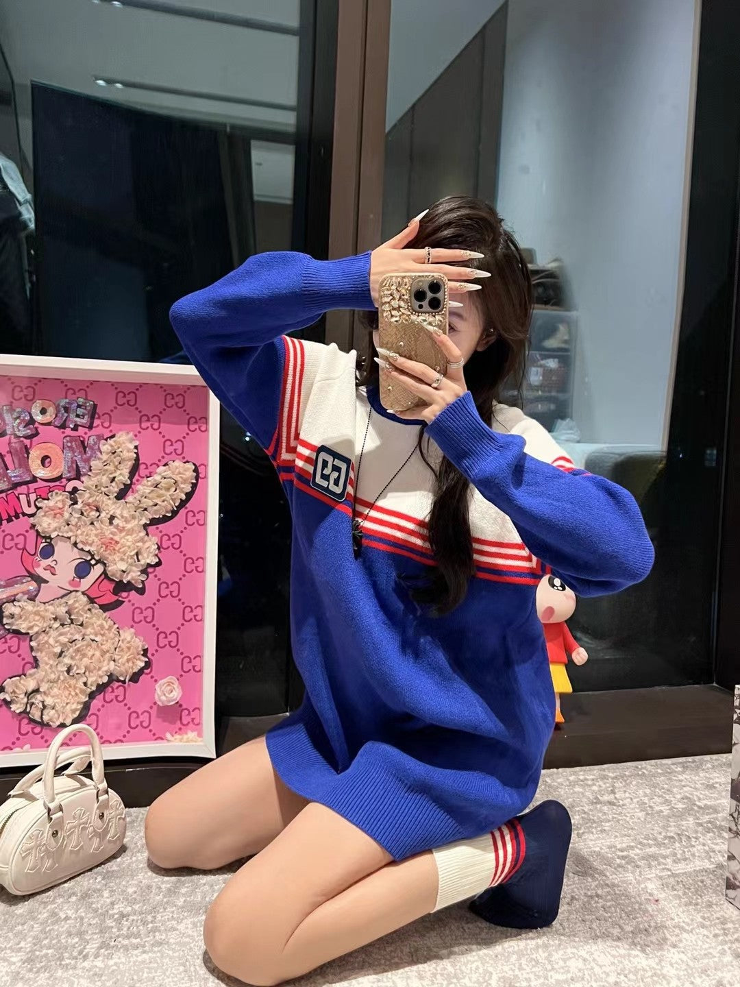 Gucci Blue Long Sweater