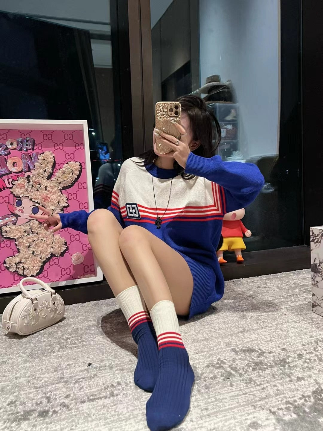 Gucci Blue Long Sweater