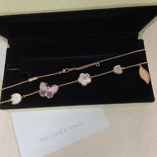 VCA Butterfly Flower Necklace