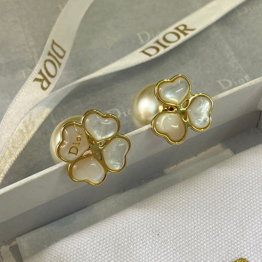 Dior Pearl Flower Earrings