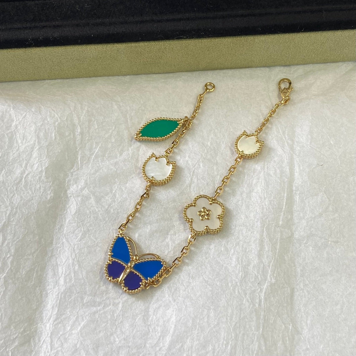 VCA Blue Butterfly Bracelet