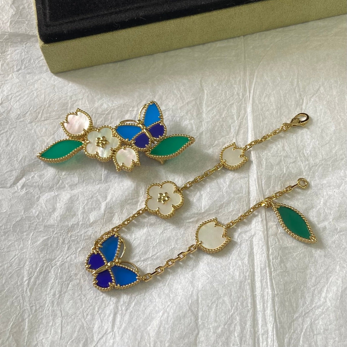 VCA Blue Butterfly Bracelet