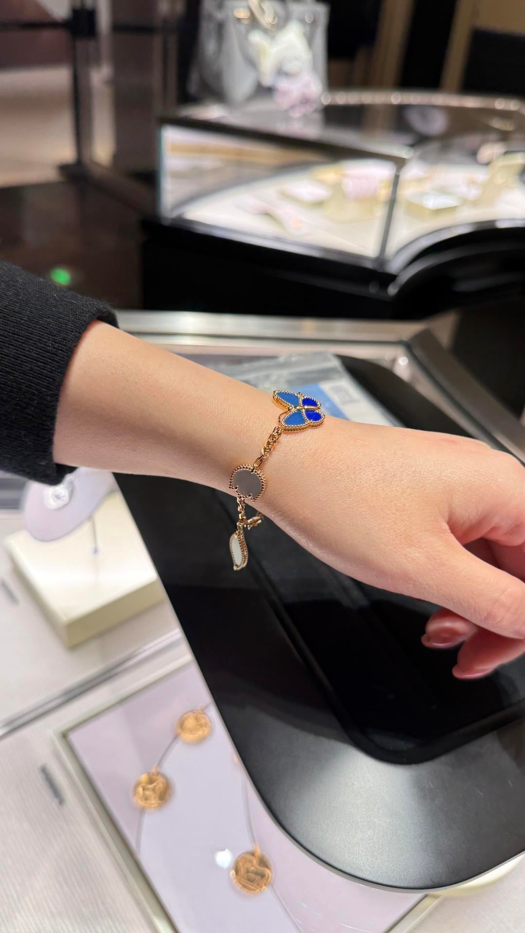 VCA Blue Butterfly Bracelet